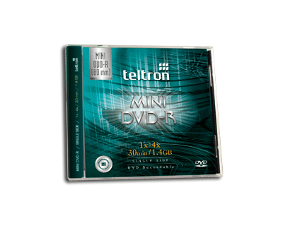 [ELIMINADO] DVD TELTRON MINI 4X 1.4 GB -R Caja Plástica