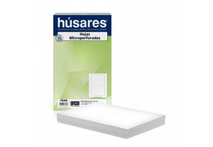 Hojas Micrperforadas al Medio HUSARES Oficio