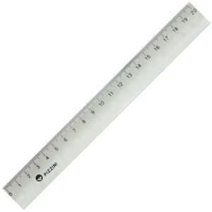 Regla Escolar Acrílica Tramsparente 20 Cm PIZZINI