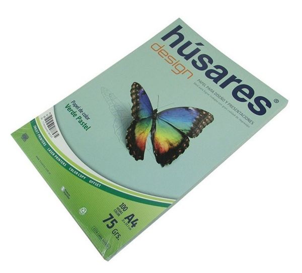 Resma A4 75grs Husares 100 Hojas Verde