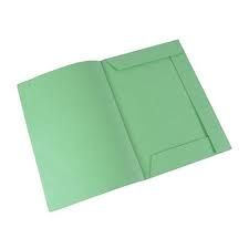 Carpeta Cartulina Of 3 Solapas Verde
