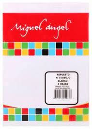 Repuesto De Dibujo Nº5 Blanco Miguel Angel 8 Hojas
