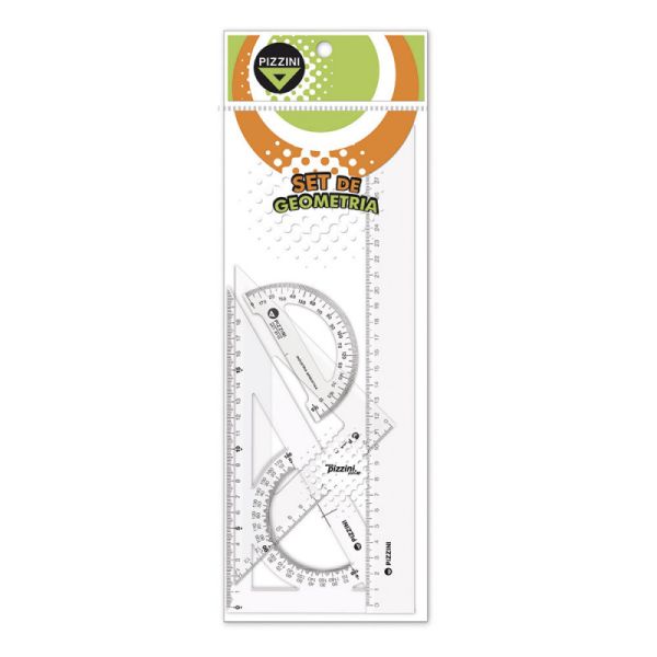 Set De Geometria Pizzini 4 Piezas 20 Cmts