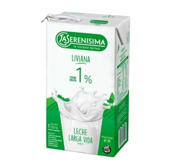 Leche La Serenisima Parcialmente Descremada 1 Lt