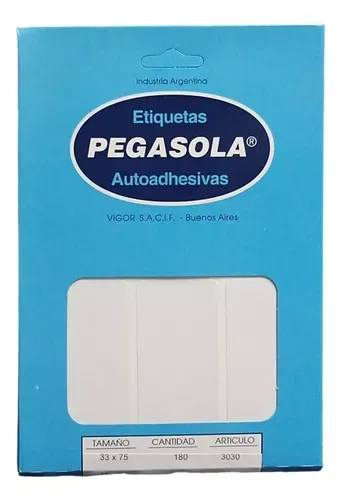 Etiquetas Auto Adhesiva Pegasola 3030