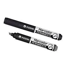 Marcador Permanente Biselado Pizzini 1170 Negro