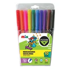 Marcadores Escolares Pizzini 10u