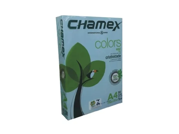 Resma A4 75grs 500hjs Azul Chamex