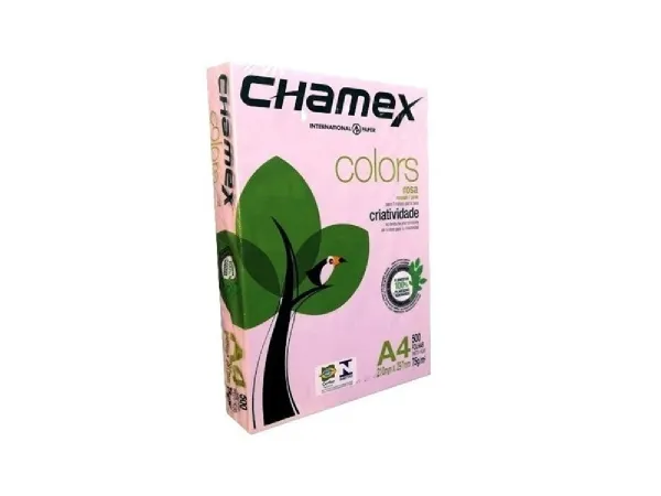Resma A4 75grs 500hjs Rosa Chamex