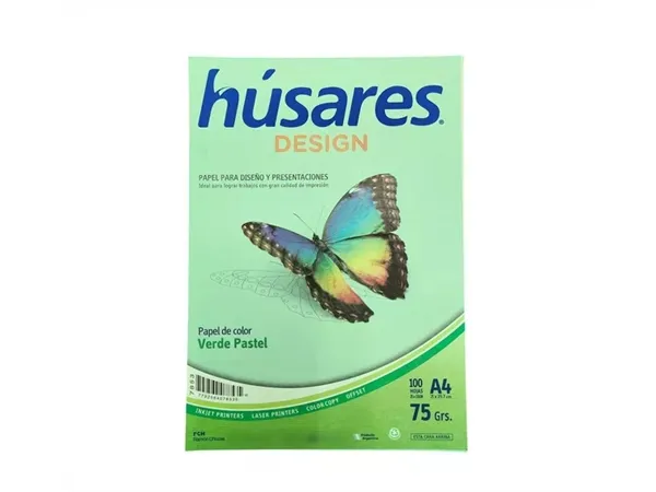 Resma A4 75grs Husares 100 Hojas Verde