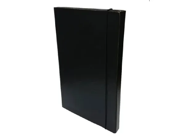 Caja Archivo Fibra Negra Con Elastico Of N°3