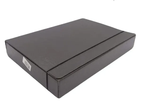 Caja Archivo Fibra Negra Con Elastico Of N°5