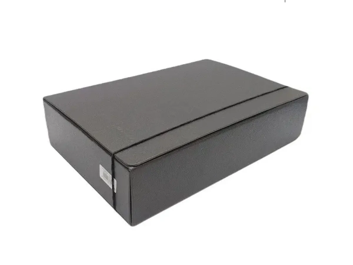 Caja Archivo Fibra Negra Con Elastico Of N°8