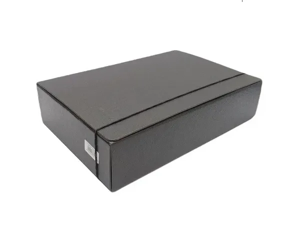 Caja Archivo Fibra Negra Con Elastico Of N°8