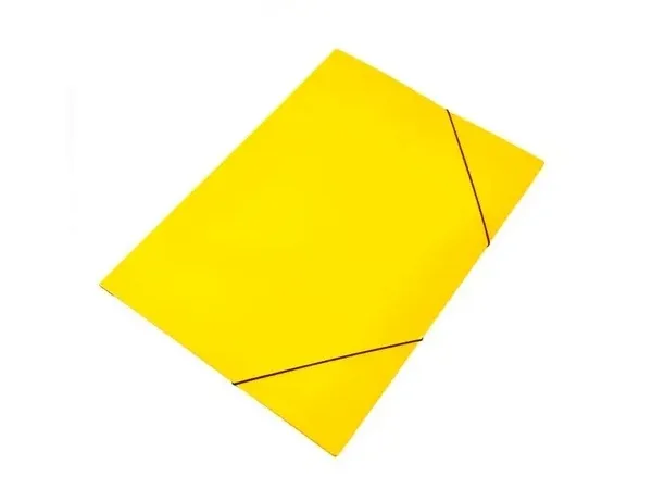 Carpeta Cartulina Of 3 Solapas C/elastico Amarilla