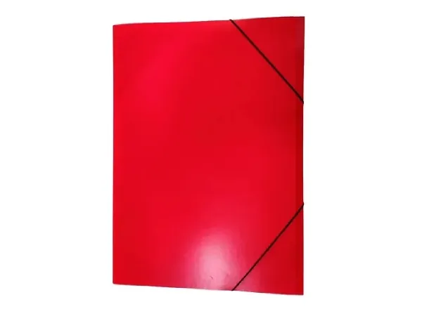 Carpeta Cartulina Of 3 Solapas C/elastico Roja