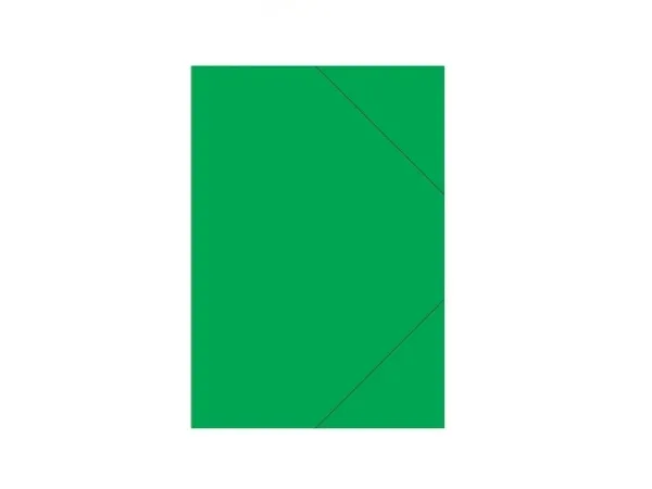 Carpeta Cartulina Of 3 Solapas C/elastico Verde