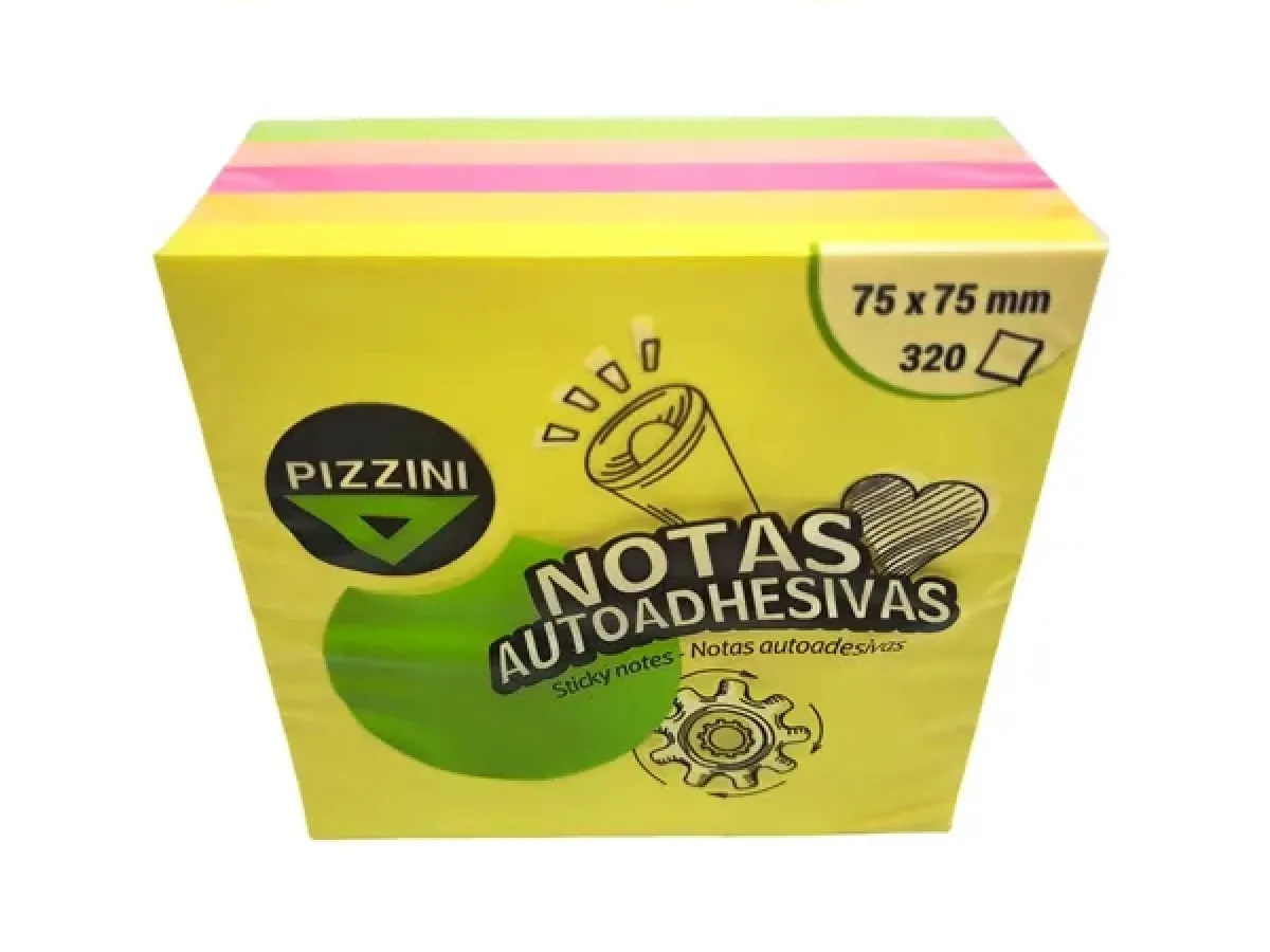 Notas Pizzzini | Fluo 75x75 4 Colores (320h)