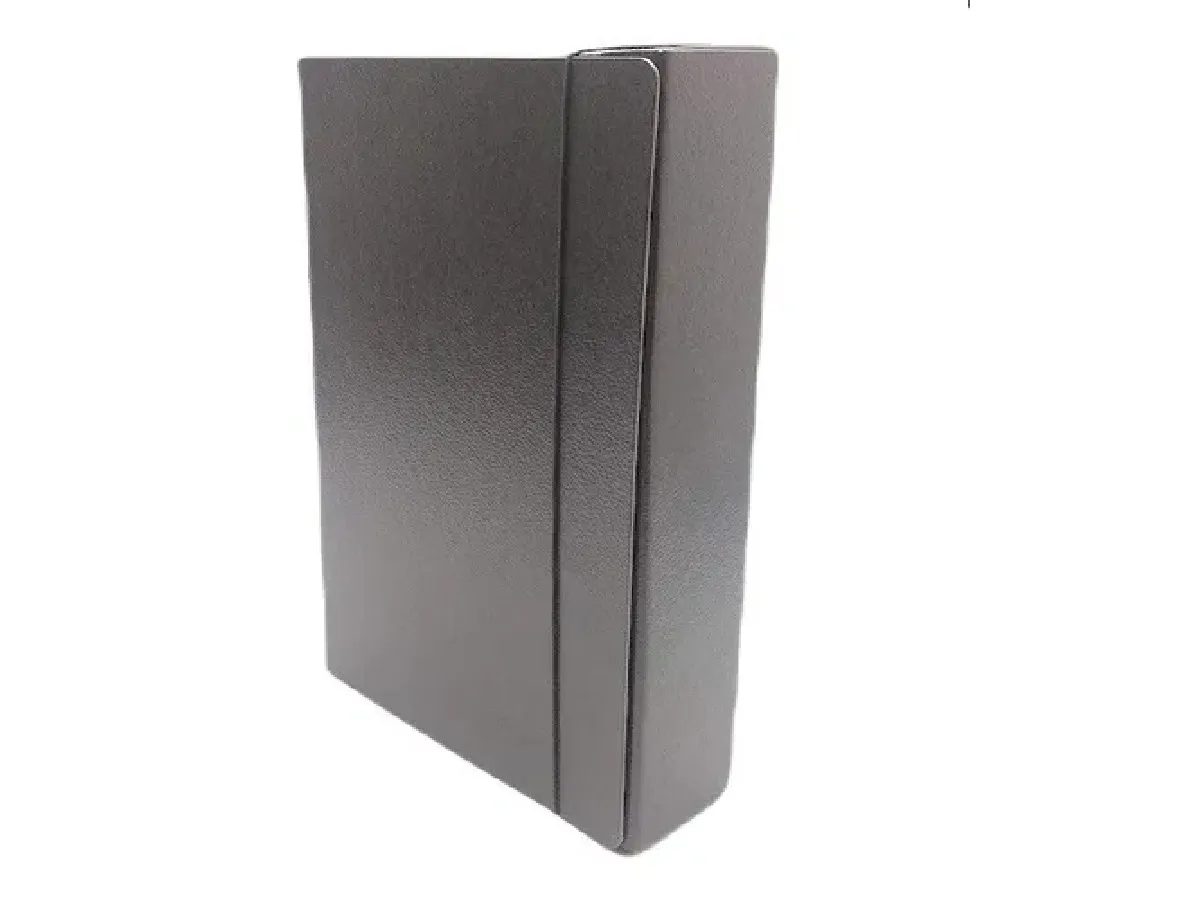 Caja Archivo Fibra Negra Con Elastico Of N°8