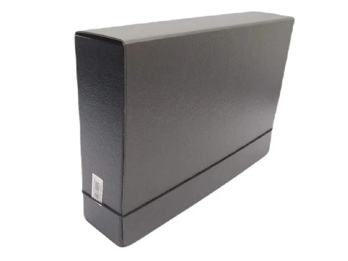 Caja Archivo Fibra Negra Con Elastico Of N°8