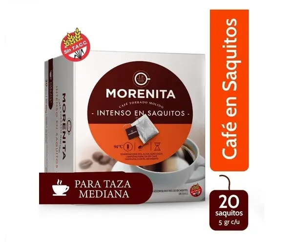 Cafe Negro La Morenita 20 Saquitos
