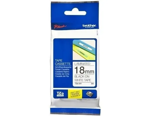 Cinta Brother Negro/blanco Tze-241 18mm