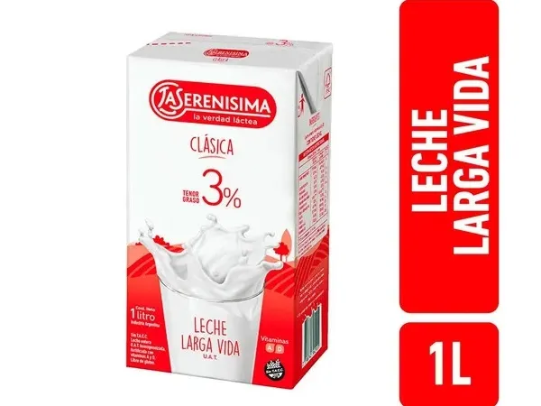 Leche La Serenisima Larga Vida Entera 1lt
