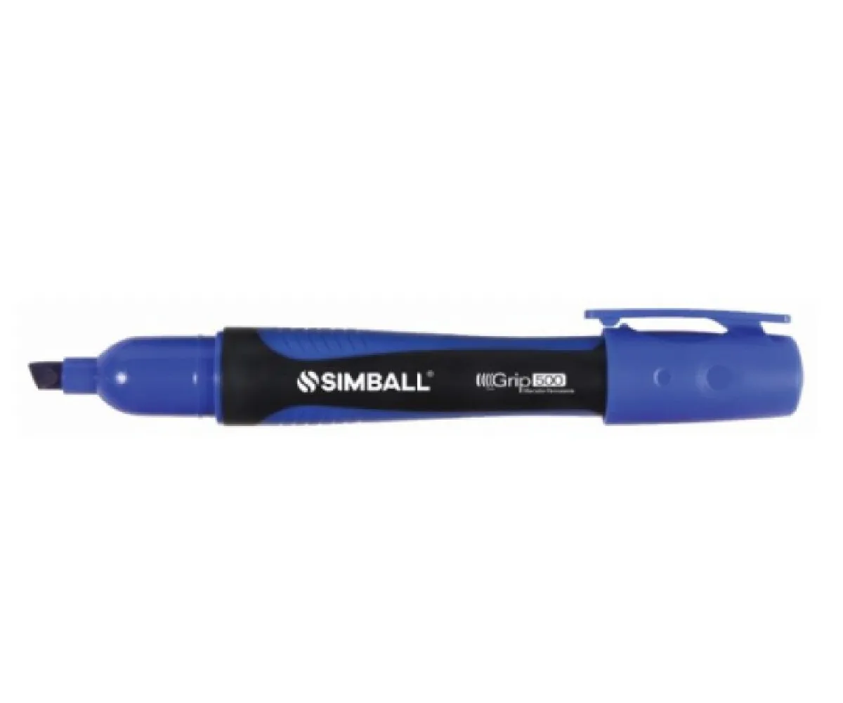 Marcador Permanente Bisel 500 Azul Micro/simball