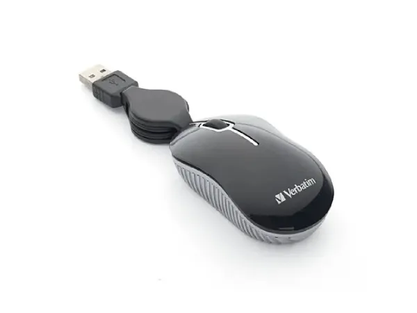 Mouse Optico Con Cable Rectractil Verbatim