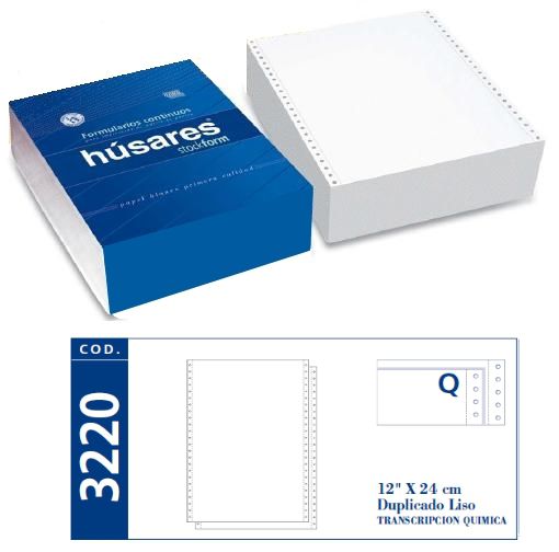 Formulario Continuo 12x25 Cm Original Husares 3135