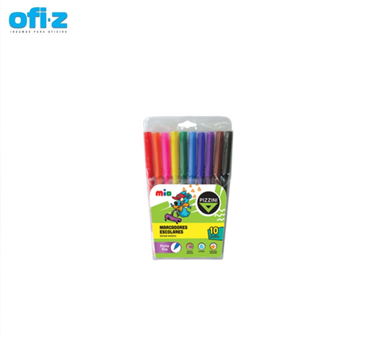 Marcador escolar colores 10U.
