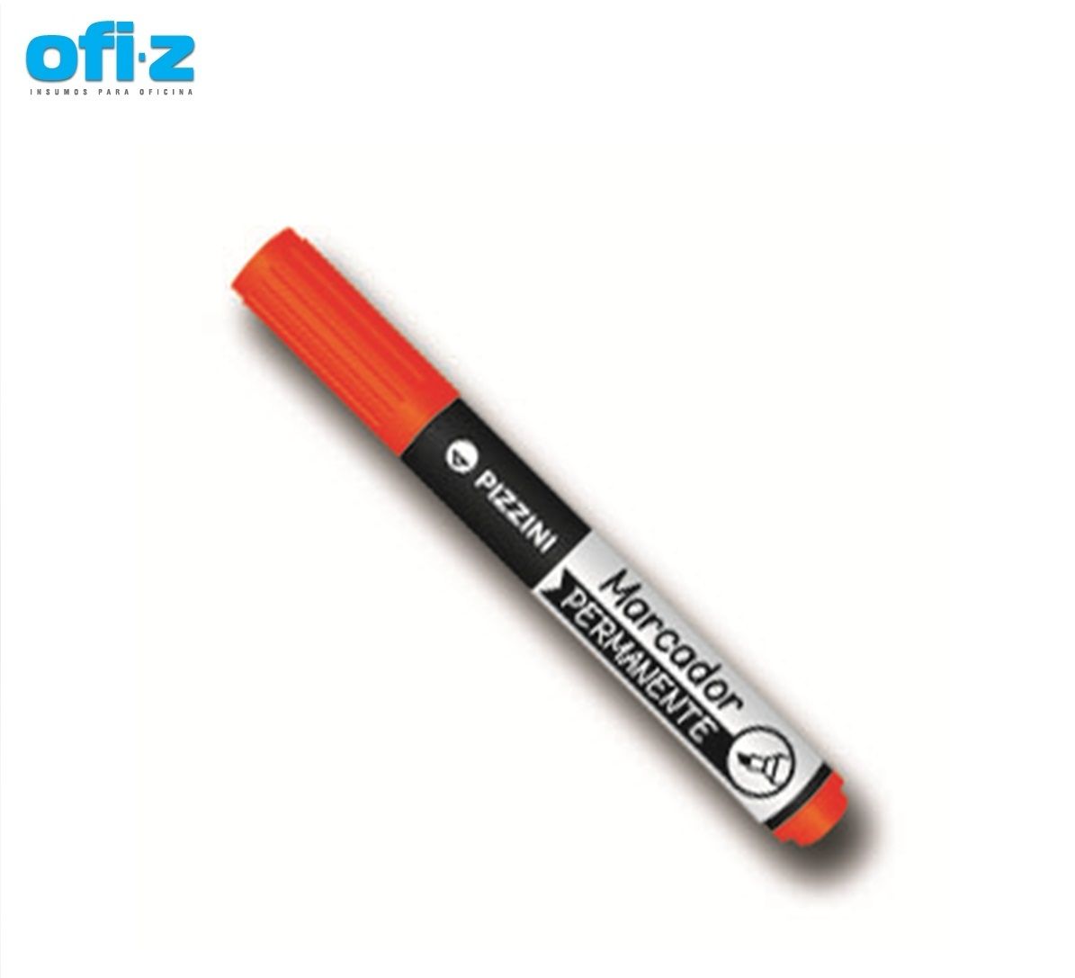 Marcador permanente Biselado Pizzini 1170 Rojo