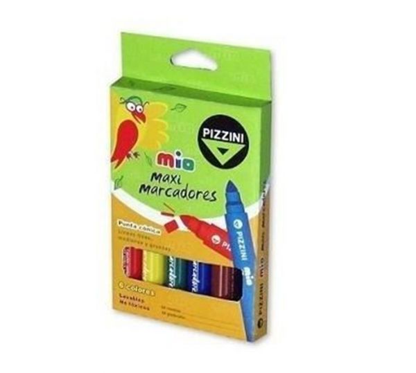Marcadores Escolares Gruesos Pizzini 6 U