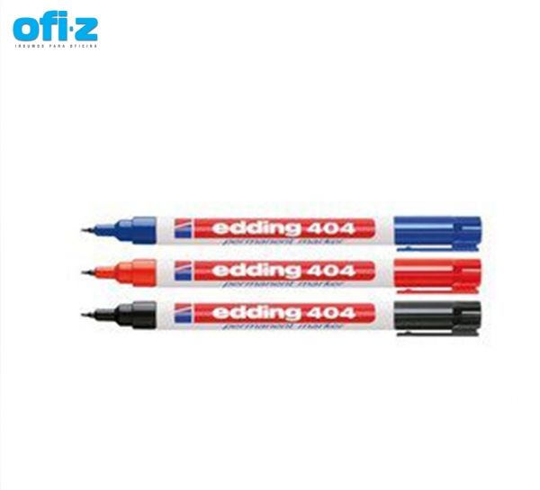 Edding 404 Permanent Marker Pen - Black - 10 Pens - Fine Round Nib, 75