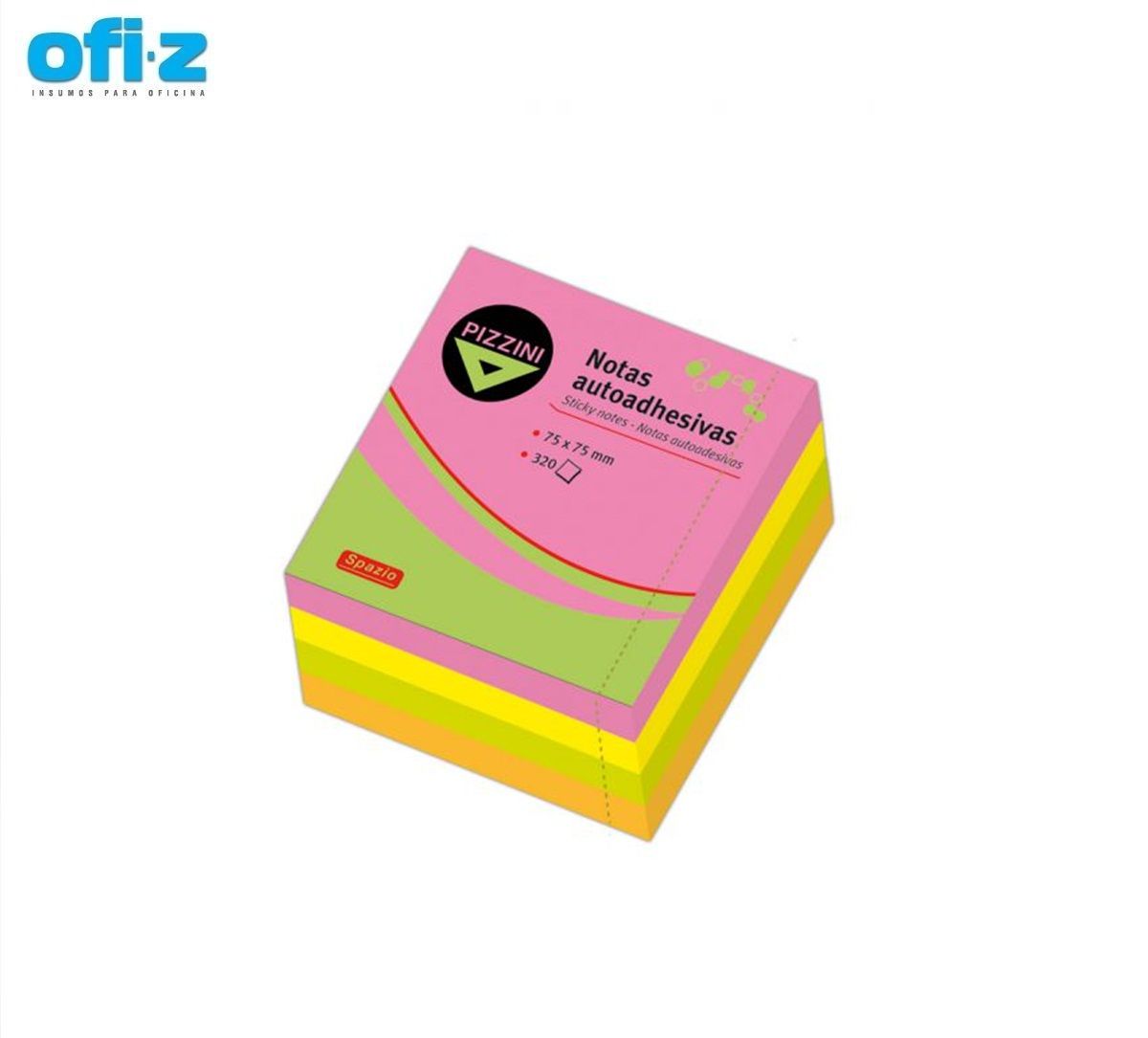 Notas Pizzzini | Fluo 75x75 4 colores (320H)