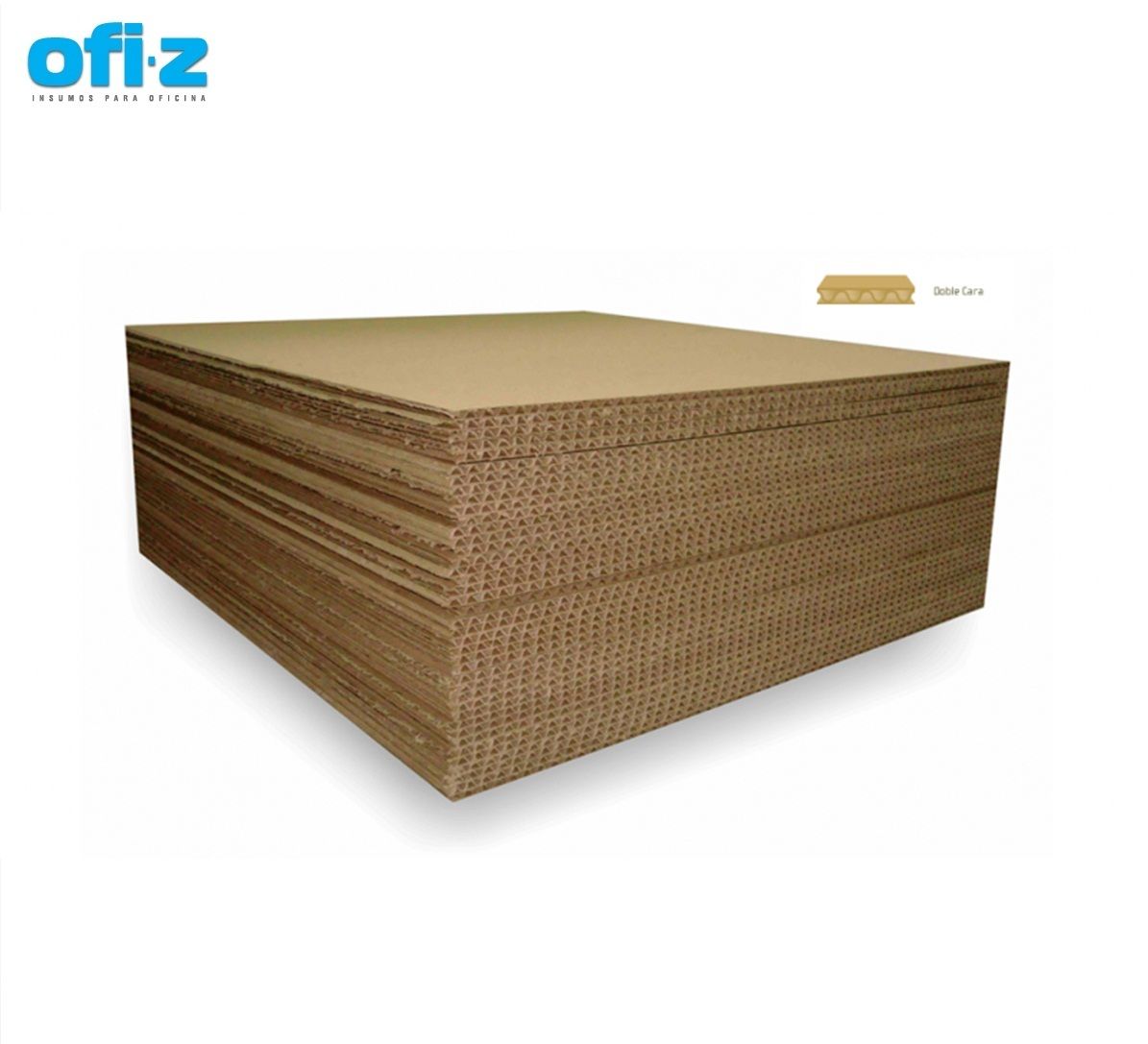 Plancha de carton hoja simple  (1,00 x 1,20mts)
