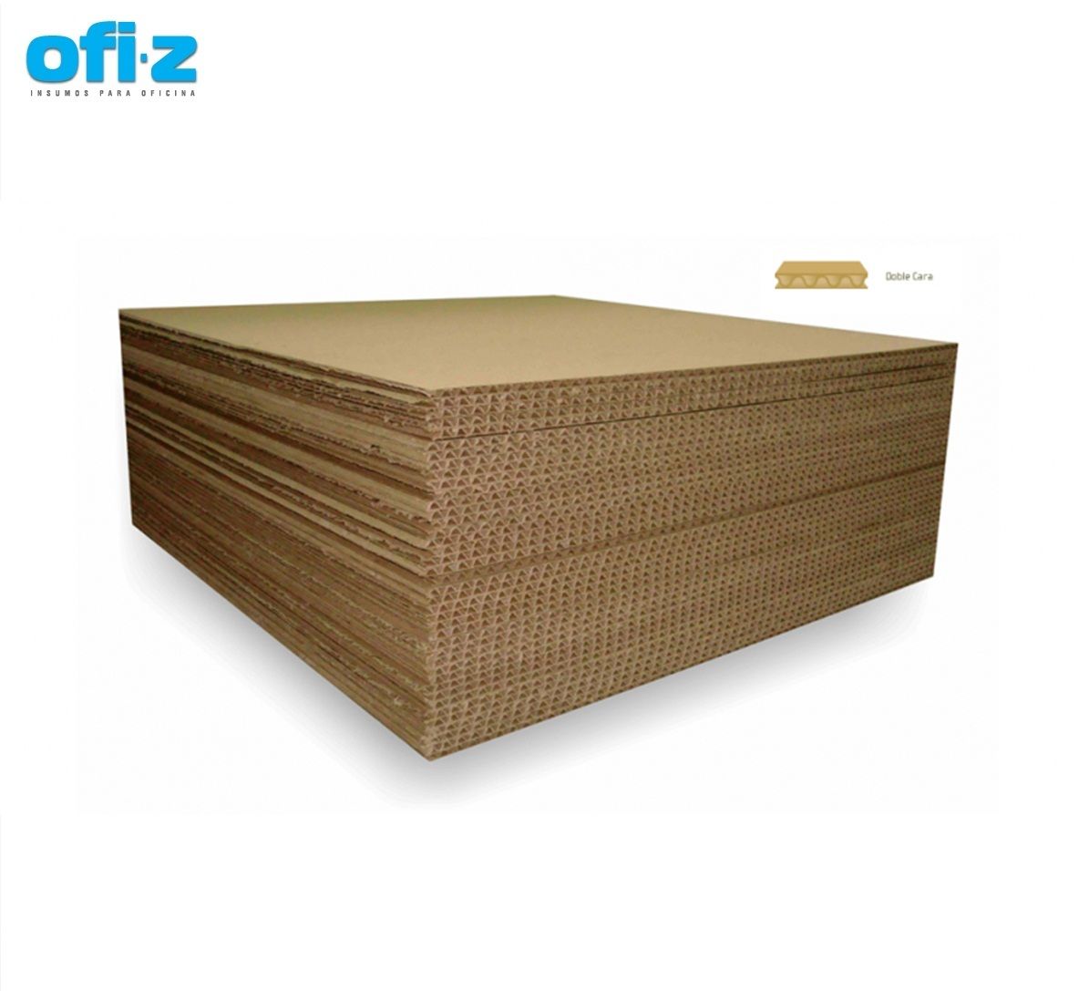 Plancha de carton hoja simple (1,00 x 1,20mts)