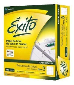 Repuesto Escolar N°3 Exito 288 Hojas Cuadriculado