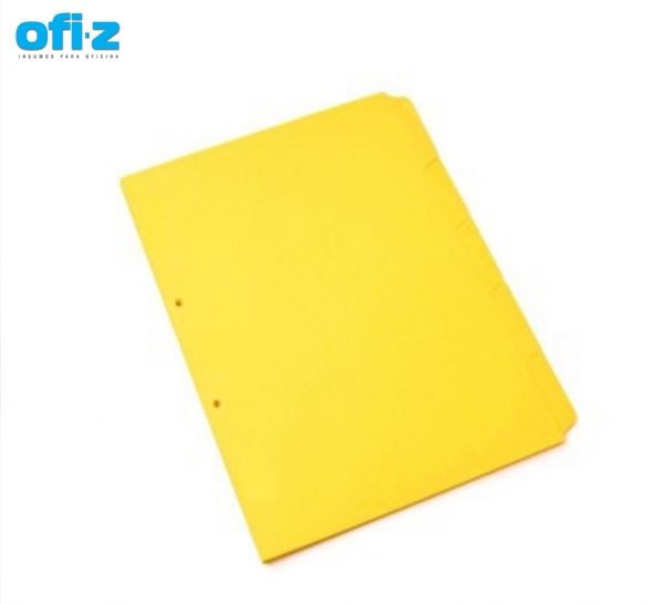 Separador De Cartulina Of 5 Posiciones Amarillo