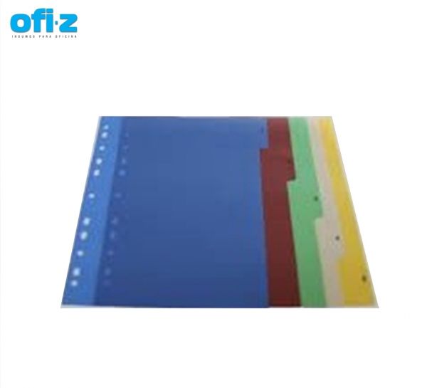 Separador Plastico A4 5tab Color