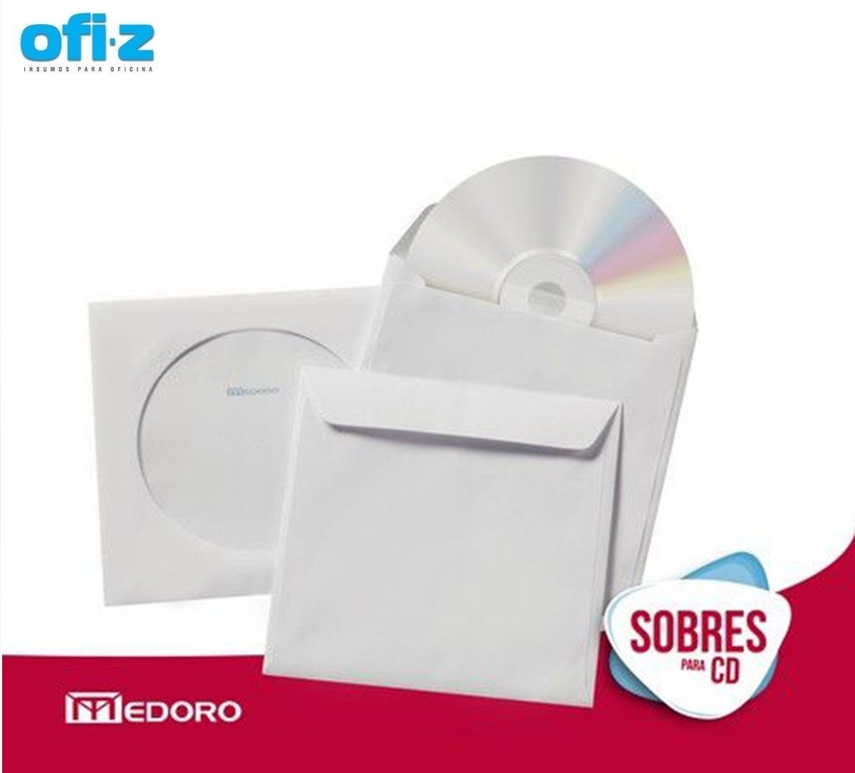 Sobre para cd o dvd Medoro con ventana