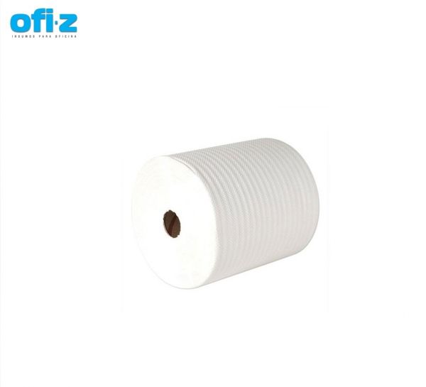 Toalla En Rollo Blanco Puro De 200mts 4u